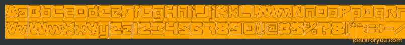 FEATURED Hollow Inverse Font – Orange Fonts on Black Background