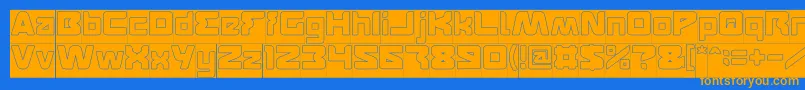 FEATURED Hollow Inverse Font – Orange Fonts on Blue Background