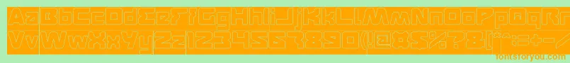 FEATURED Hollow Inverse Font – Orange Fonts on Green Background