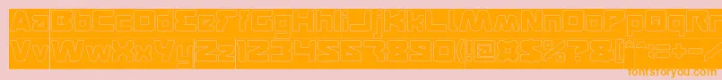 FEATURED Hollow Inverse Font – Orange Fonts on Pink Background