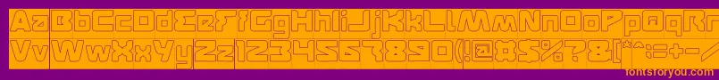 FEATURED Hollow Inverse Font – Orange Fonts on Purple Background