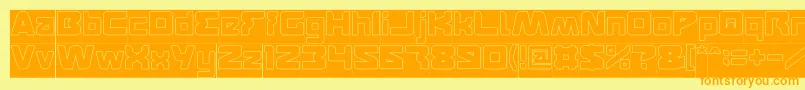 FEATURED Hollow Inverse Font – Orange Fonts on Yellow Background