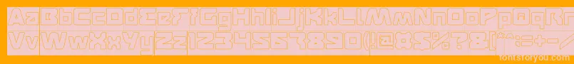 FEATURED Hollow Inverse Font – Pink Fonts on Orange Background