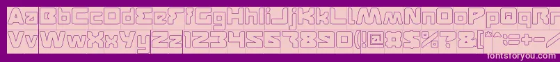 FEATURED Hollow Inverse Font – Pink Fonts on Purple Background