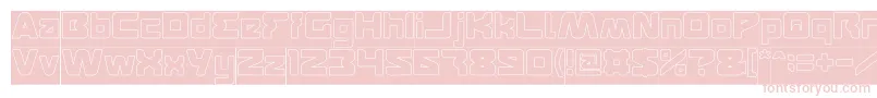FEATURED Hollow Inverse Font – Pink Fonts on White Background