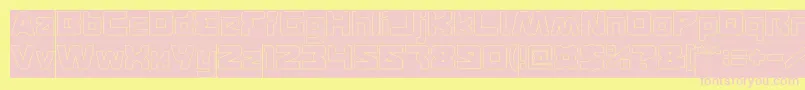 FEATURED Hollow Inverse Font – Pink Fonts on Yellow Background