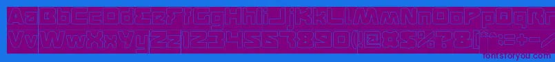 FEATURED Hollow Inverse Font – Purple Fonts on Blue Background