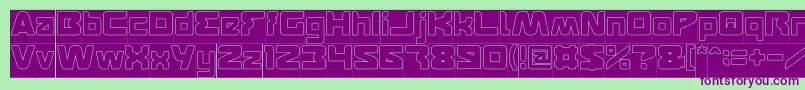 FEATURED Hollow Inverse Font – Purple Fonts on Green Background