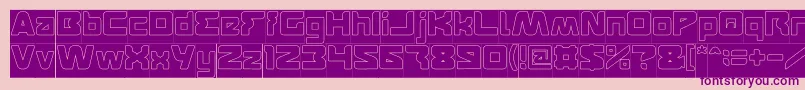 FEATURED Hollow Inverse Font – Purple Fonts on Pink Background