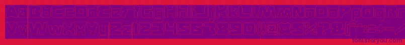 FEATURED Hollow Inverse Font – Purple Fonts on Red Background
