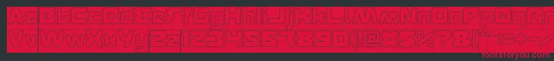 FEATURED Hollow Inverse Font – Red Fonts on Black Background