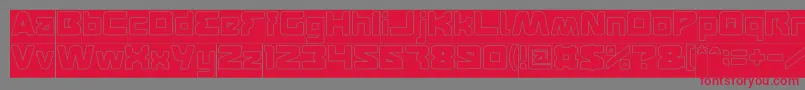 FEATURED Hollow Inverse Font – Red Fonts on Gray Background