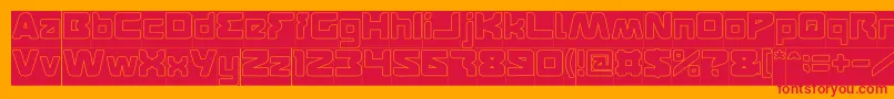 FEATURED Hollow Inverse Font – Red Fonts on Orange Background