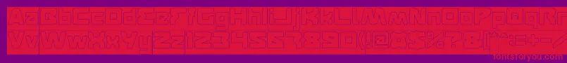 FEATURED Hollow Inverse Font – Red Fonts on Purple Background
