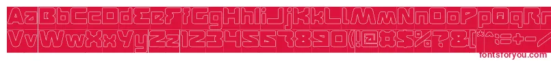 フォントFEATURED Hollow Inverse – 赤い文字