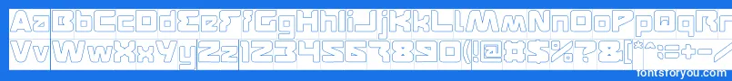FEATURED Hollow Inverse Font – White Fonts on Blue Background