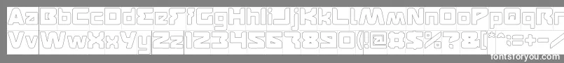 FEATURED Hollow Inverse Font – White Fonts on Gray Background