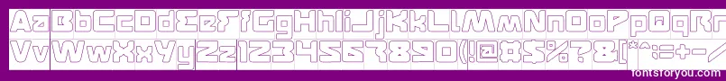 FEATURED Hollow Inverse Font – White Fonts on Purple Background