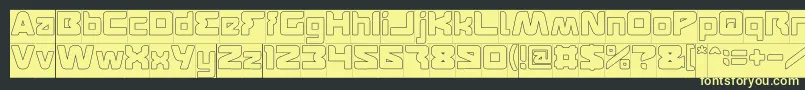 FEATURED Hollow Inverse Font – Yellow Fonts on Black Background