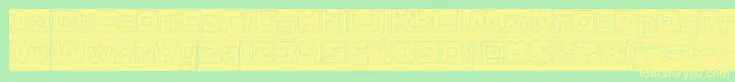 FEATURED Hollow Inverse Font – Yellow Fonts on Green Background