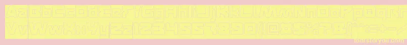 FEATURED Hollow Inverse Font – Yellow Fonts on Pink Background