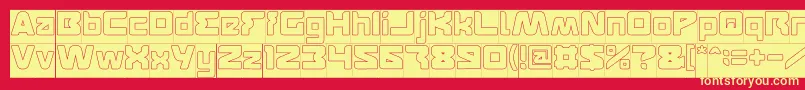 FEATURED Hollow Inverse Font – Yellow Fonts on Red Background