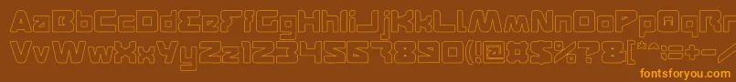 FEATURED Hollow Font – Orange Fonts on Brown Background