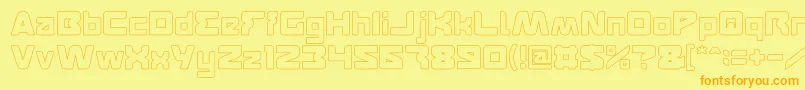 FEATURED Hollow Font – Orange Fonts on Yellow Background