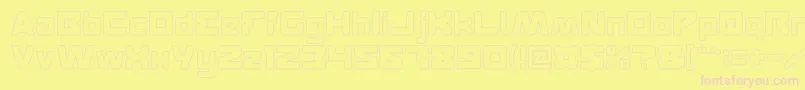 FEATURED Hollow Font – Pink Fonts on Yellow Background