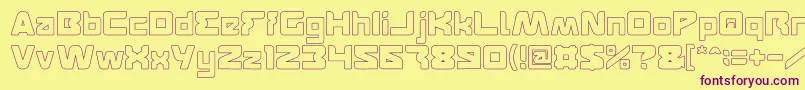 FEATURED Hollow Font – Purple Fonts on Yellow Background