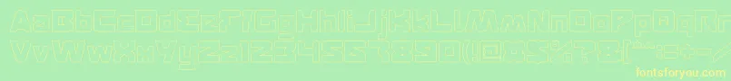 FEATURED Hollow Font – Yellow Fonts on Green Background