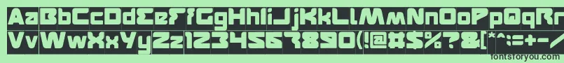 フォントFEATURED Inverse – 緑の背景に黒い文字