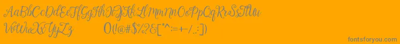 Calista Font – Gray Fonts on Orange Background