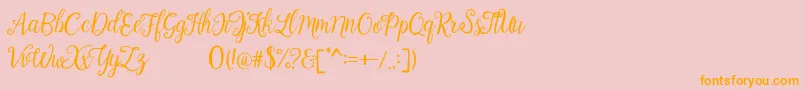 Calista Font – Orange Fonts on Pink Background