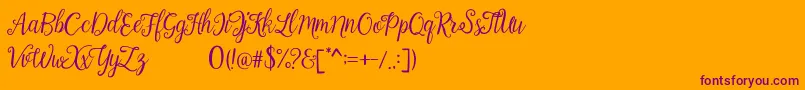 Шрифт Calista – фиолетовые шрифты на оранжевом фоне