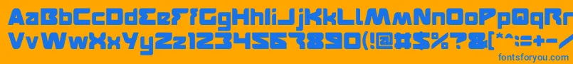 フォントFEATURED – オレンジの背景に青い文字