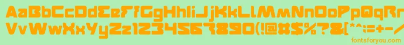 FEATURED Font – Orange Fonts on Green Background