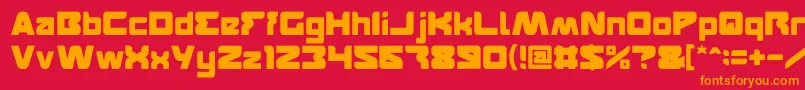 FEATURED Font – Orange Fonts on Red Background
