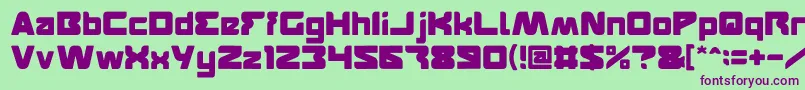 FEATURED Font – Purple Fonts on Green Background