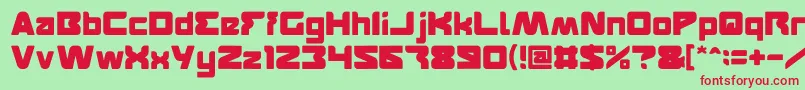 FEATURED Font – Red Fonts on Green Background