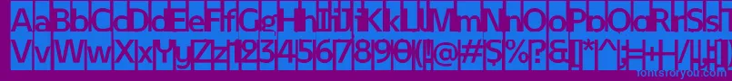 Police February 2   Initials Personal use – polices bleues sur fond violet