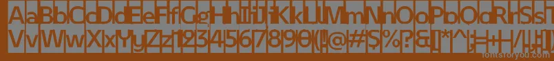 February 2   Initials Personal use-Schriftart – Graue Schriften auf braunem Hintergrund