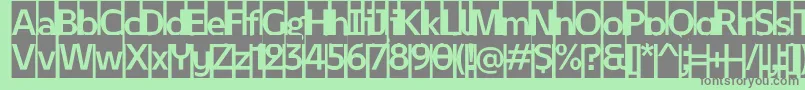 February 2   Initials Personal use Font – Gray Fonts on Green Background