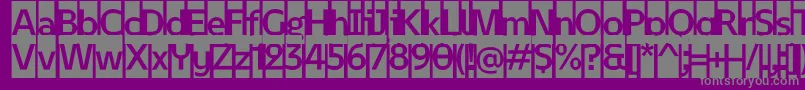 Fonte February 2   Initials Personal use – fontes cinzas em um fundo violeta