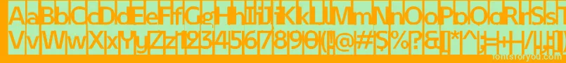 February 2   Initials Personal use Font – Green Fonts on Orange Background