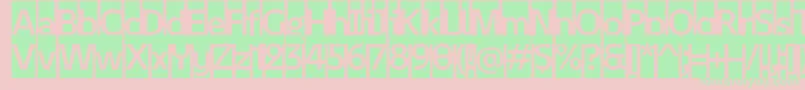 February 2   Initials Personal use Font – Green Fonts on Pink Background