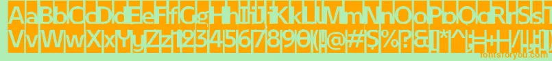 February 2   Initials Personal use Font – Orange Fonts on Green Background