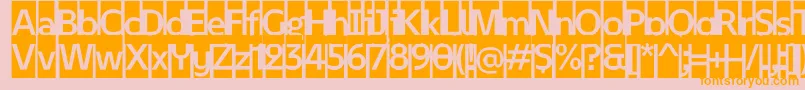 February 2   Initials Personal use Font – Orange Fonts on Pink Background