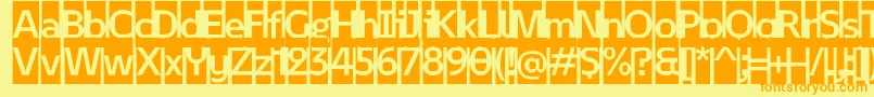 February 2   Initials Personal use Font – Orange Fonts on Yellow Background
