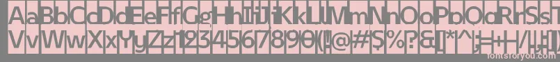 Czcionka February 2   Initials Personal use – różowe czcionki na szarym tle